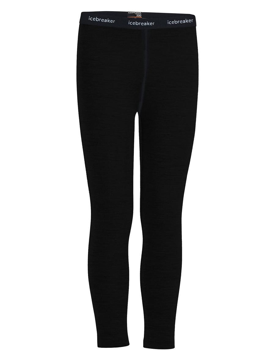 Black Icebreaker Merino 200 Oasis Thermal Kids\' Leggings | AU 1935ILHS